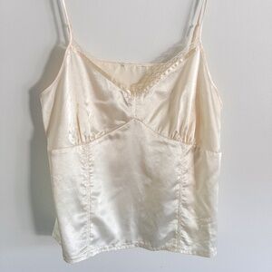 Vintage White Lace Camisole – Embroidered Sweetheart Neckline Lingerie Top, 2XL